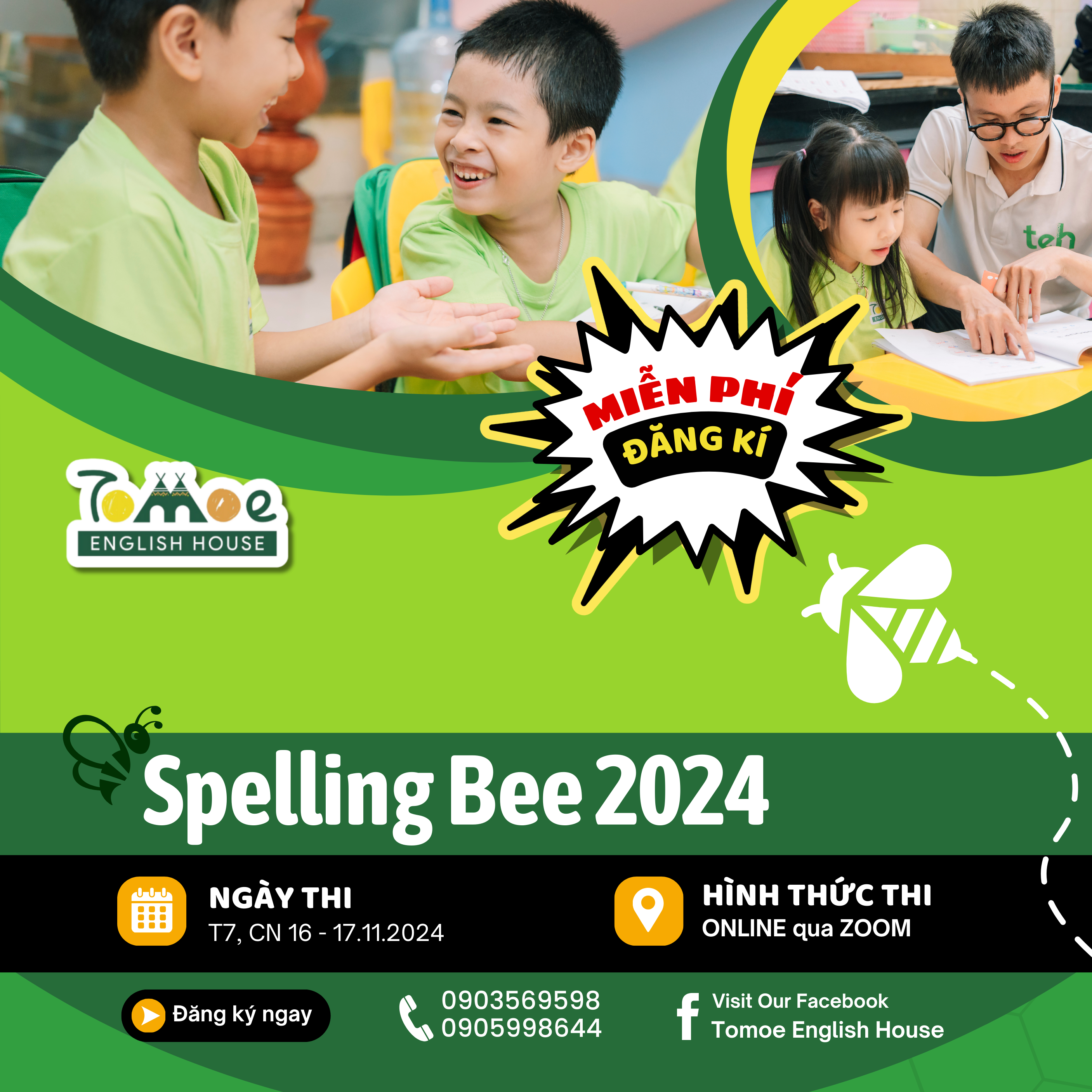 MỞ CỔNG ĐĂNG KÝ CUỘC THI TOMOE SPELLING BEE 2024